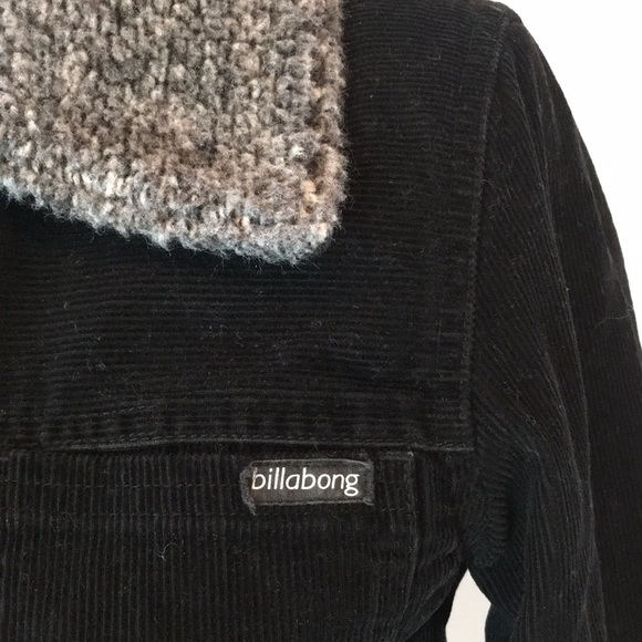 Black cord Billabong short Jacket Sz S - Picture 5 of 16